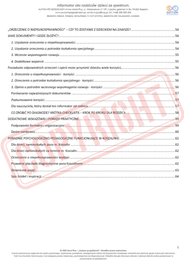 e-book "Informator dla rodziców dzieci w spektrum". - obrazek 4